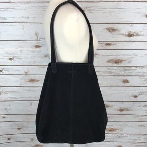 Tom’s Black Suede Cosmopolitan Tote Bag